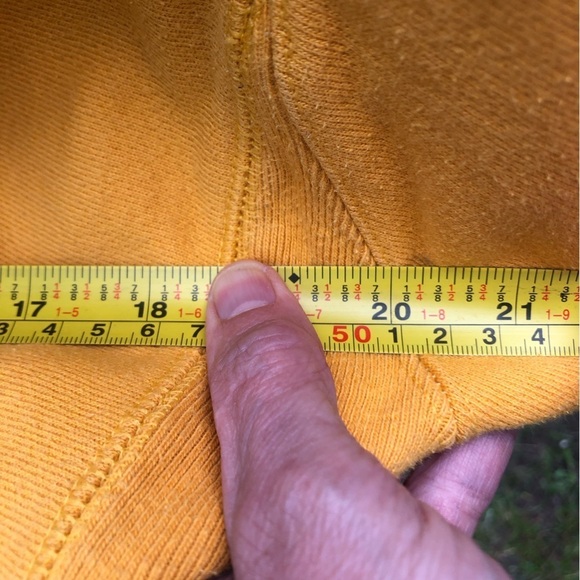 Champion Mustard Hoodie size small medium - Picture 5 of 13
